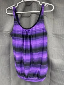 Aqua Eve Tankini and Shorts Swimsuit - Purple and Black - Medium 8 to 10 - New - Picture 1 of 16