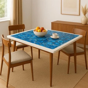 Blue Agate Coffee Table – Handmade Gemstone Furniture – Luxury Home Décor - Picture 1 of 10