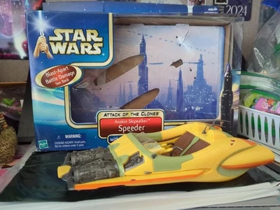Star Wars Anakin Skywalker Speeder com painéis Blast Off Attack Of The Clones CAIXA - Imagem 1 de 4