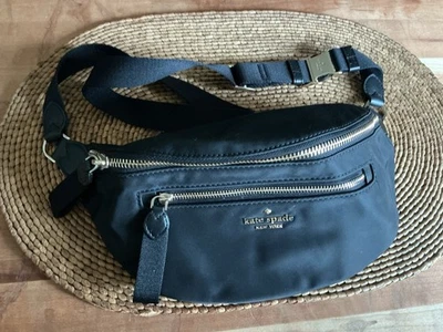 Kate Spade Chelsea女式黑色腰带包带可调腰带 — 第 1/4 张图片