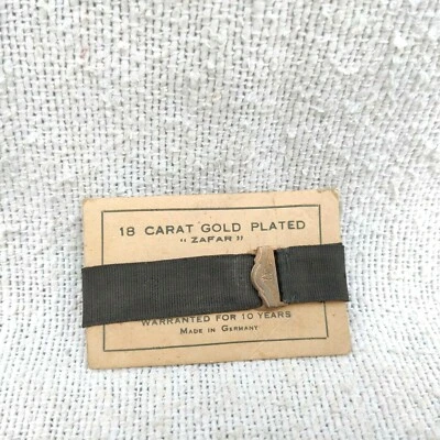 Pulsera Zafar de colección chapada en oro de 18 quilates hebilla de cinturón sin usar embalada Alemania CB534 Foto 1 de 4