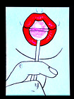 Original ACEO Bubble Gum Pop Ink Line Art Medium Marker on Paper Signed Artist