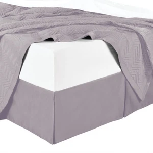 100% Cotton Bed-skirt 450 Thread Count Split Corner Solid 15" Drop Bed skirts - Picture 1 of 7