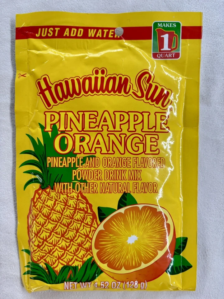 Hawaiian Sun Piña Naranja Fruta Polvo Bebida 4.52oz Bolsa x2 Foto 1 de 1
