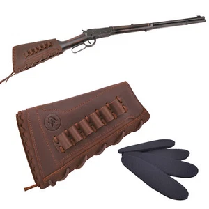 Vintage Rifle Buttstock Leather Shell Ammo Loop .45/70 .22MAG 12GA .357 .30/30 - Picture 1 of 82