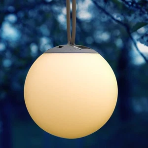 LED Solar Kugelleuchte Hängeleuchte für Garten Balkon 20cm Gartenkugel hängend - Bild 1 von 6