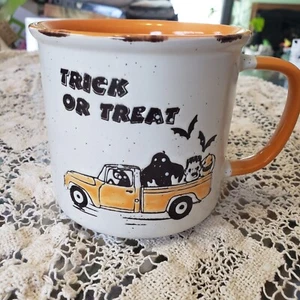 Spectrum Trick or Treat Halloween Cup Mug Monsters Bats Ghost Pumpkin Truck - Picture 1 of 8