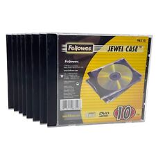 Fellowes Jewel Case Clear 8 Pack Clear Cd Dvd Cases New Open Package