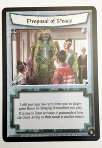 Proposal of Peace L5R Legend of the Five Rings CCG Gold Edition GE - Picture 1 of 1