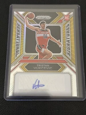 2023-24 Panini Prizm Tristan Vukcevic Gold Sensational Signatures RC 06 /10  - Image 1 of 2