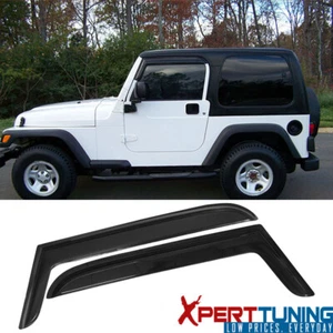Fits 97-06 Jeep Wrangler TJ Window Visor Vent Rain Sun Guards Deflectors 2PCS - Picture 1 of 7