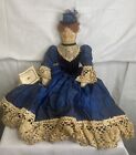 Handgefertigte Puppe mit handbemaltem Gesicht im viktorianischen Stil Kleid Elle Mc Besen