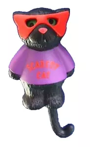 Spilla Hallmark PIN Halloween Vintage GATTO NERO SPAVENTATO Maschera MOVIMENTO anni 90 - Foto 1 di 2