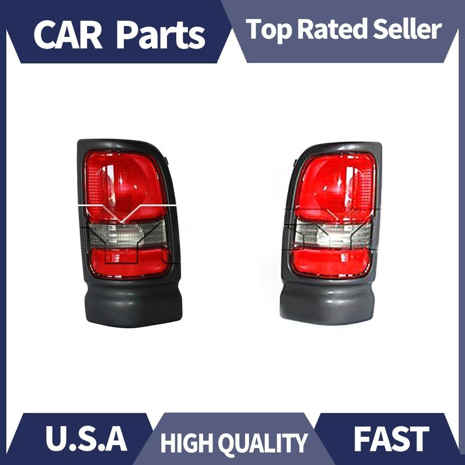 2pcs TYC Left Right Tail Light Assembly for 1994 1995 1996 2002 Dodge Ram 2500 - Image 1 of 4