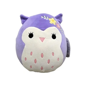 Squishmallows Easter 8" HOLLY The Purple OWL Plush NWT Spring Floral - Picture 1 of 7