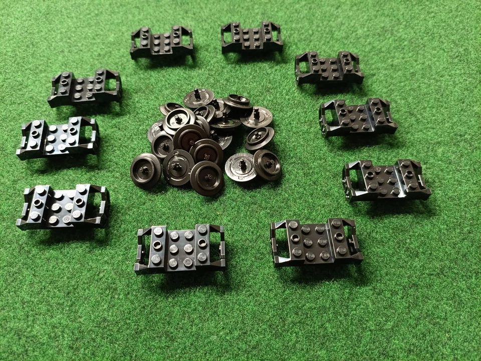 LEGO 10x Eisenbahn Achshalter 38339 Rad 38340 Schwarz 38339c01 Neuware - Bild 1 von 1