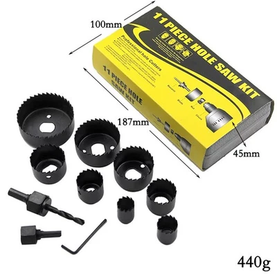 MANKUS 🪚 11 tlg. Lochsäge Holz Bohrkrone Dosenbohrer Kreisschneider Set Ø19-64mm