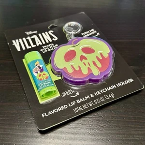 NEW Disney Villains Evil Queen Apple Flavored Lip Balm & Poison Apple Keychain - Picture 1 of 4