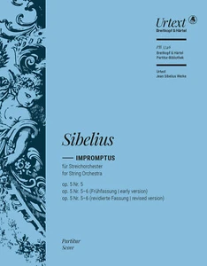 SIBELIUS IMPROMPTUS FOR STRING ORCHESTRA Score - Picture 1 of 1