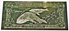 Humpback Whale - 1981 Antigua & Barbuda $30 Gold Banknote - 23k