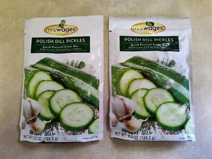 Lot of 2 Mrs. Wages Polish Dill Pickles Mix Quick Process Pickle Mix 6.5oz Each - Picture 1 of 6
