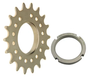 Mr Control TRST 3/32 Pro Track Cog & Lockring Fixed Gear Bike Hardnd CroMo/Nickl - Picture 1 of 8