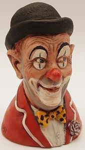 RARE 1989 JIM BRISNEHAN EMMY WINNING ARTIST CLOWN BUST HYDROSTONE PLASTER - Picture 1 of 15