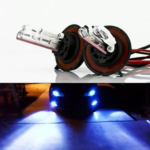 2x XENON HID Bulbs 9007 HB5 10000K Deep Blue for 02 Mitsubishi Lancer Headlight - Picture 1 of 8