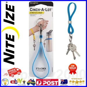 Nite Ize Cinch-A-Lot Stretch Strap, Blue key ring holder adjustable CAL-03-R6 - Picture 1 of 11
