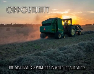 Póster motivacional John Deere para tractor agricultura impresión artística oficina decoración de pared juguetes  - Imagen 1 de 1