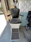 1920's Antique Barber Chair Great Condition Black Leather