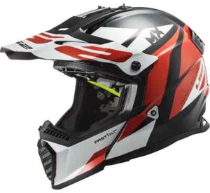 Helmet Motocycle full face LS2 MX437  Evo Strike Gloss Black White Red ECE 22.06 - Picture 1 of 4