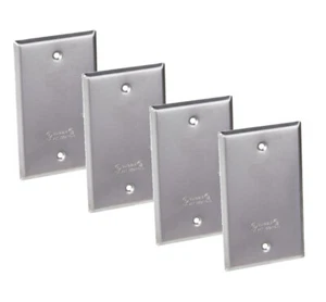 Thomas & Betts Single Gang Weatherproof Silver Blanko Cover 4er Pack RedDot S340E - Bild 1 von 6
