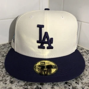 Los Angeles Dodgers New Era 59FIFTY 1981 World Series Cream Fitted Hat 7 1/2 - Picture 1 of 5