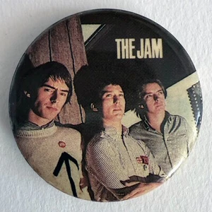 Vintage 1970s THE JAM badge 1.25" pin In The City button Paul Weller Mod band - Picture 1 of 2