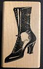 Rubber Monger Vintage Victorian Boot Fashion Rubber Stamp