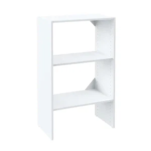ClosetMaid Stackable Organizer 3-Adjustable Shelves White 25 in. W x 41.5 in. H - Picture 1 of 12