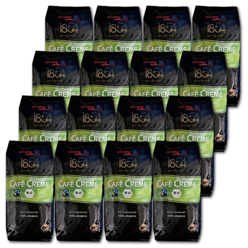 16 kg de grains Schirmer Bio Café Creme - 16 paquets de 1000 g chacun - Photo 1/1