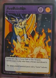 JUEGO NEOPETS ANIQUILACIÓN RARO #36 EL HADA MÁS OSCURO 36/150 COMO NUEVO DE COLECCIÓN - Imagen 1 de 3