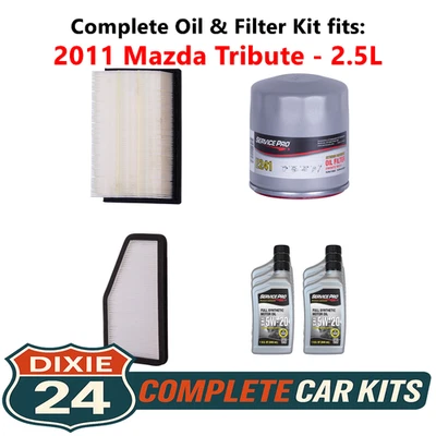 2011 Mazda Tribute 2.5L Complete Oil, Air & Cabin Filter Kit (5W-20) - Image 1 of 4