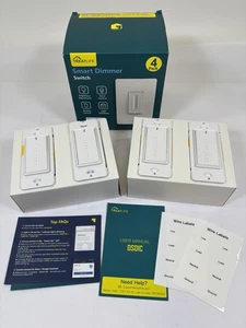 Interruptor atenuador inteligente Treatlife Light paquete de 4 blanco Alexa Asistente de Google - Imagen 1 de 10