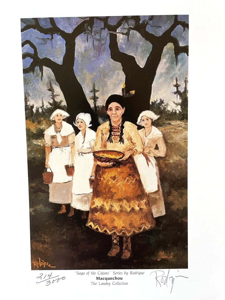 GEORGE RODRIGUE SAGA DE LOS CAJUNES MACQUECHOU FIRMADA A MANO POR RODRIGUE 8x10 Foto 1 de 4