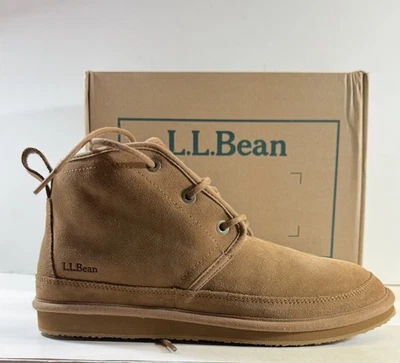 LL Bean мужчин злой хороший ботинки три глаза стриженный мех замши коричневый размер 10 новый с коробкой - Изображение 1 из 4