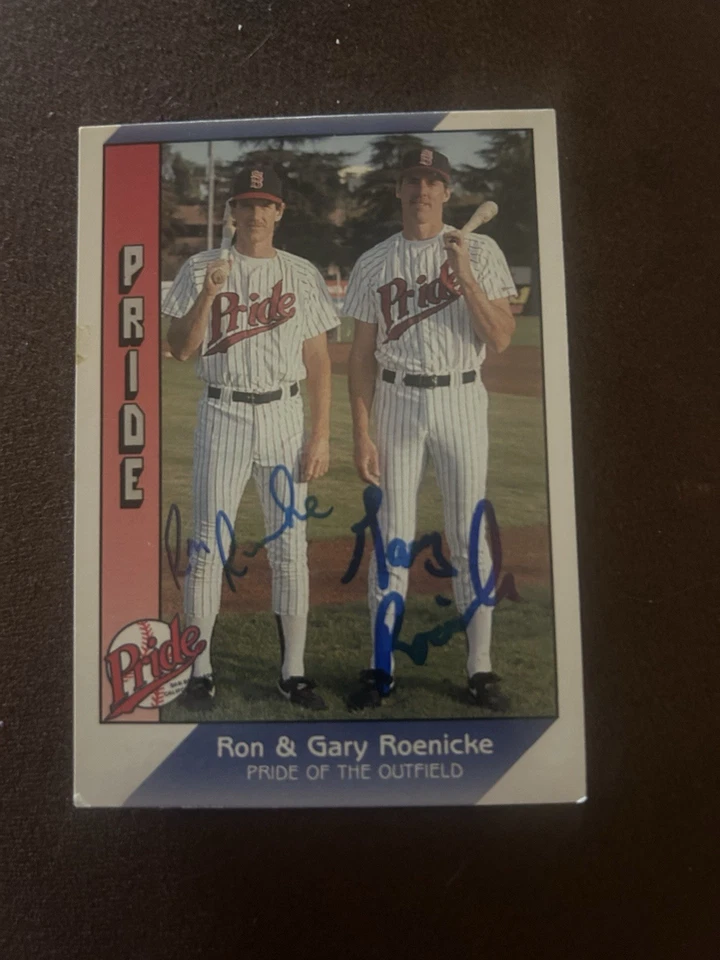 罗恩和加里·罗尼克 1991 年太平洋 - 圣贝纳迪诺骄傲高级联赛 - 亲笔签名 — 第 1/1 张图片