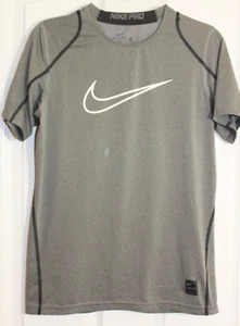 Nike Pro Dry Fit Gray Short Sleeve Shirt Size X Large - Picture 1 of 8