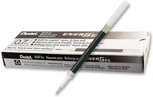 20 X Pentel LR7 EnerGel Roller Gel Pen Refill 0.7mm Metal Tip - Black Ink - Picture 1 of 6