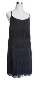 Worth Women's Dress Gatsby Fringe Black Mini NWT Size US 8 MEDIUM $598.00 0012 - Picture 1 of 8