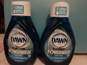 Dawn Platinum Powerwash Dish Spray Refills Fresh Scent 16 fl oz PACK OF 2 - Picture 1 of 3