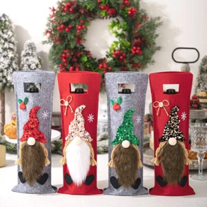Decoración Navidad Botella Bolsa Navidad Botella Manga Fiesta Decoración - Imagen 1 de 24