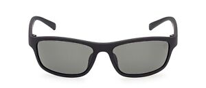 Timberland TB9237 02R Black Matte Polarized Wrap Sport Sunglasses 58-17-135